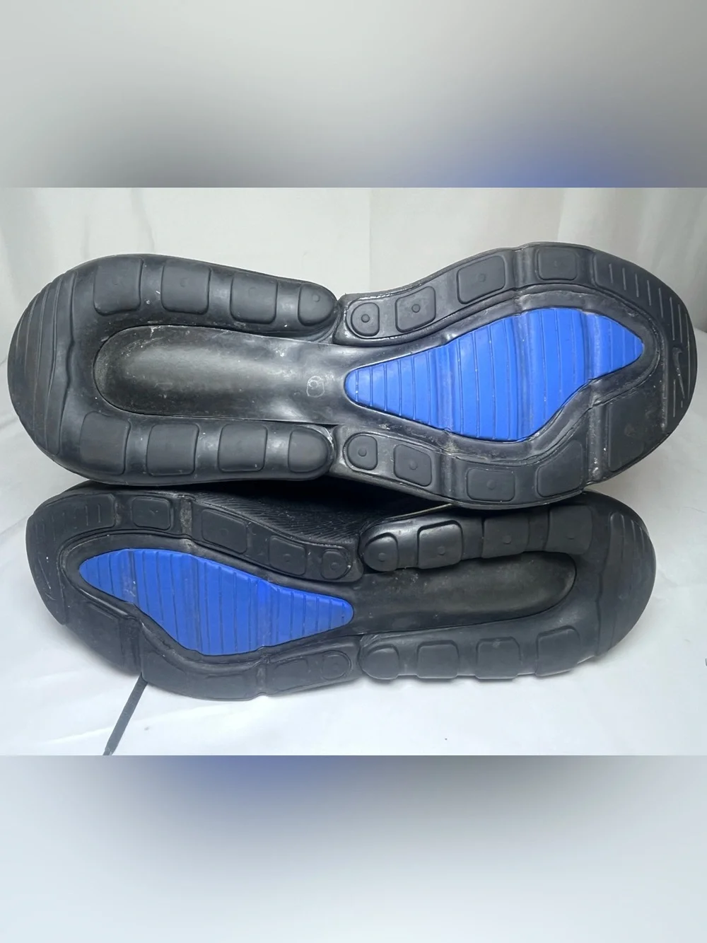 Nike Air Max 270 Black Sneakers with Blue Gradient Swoosh